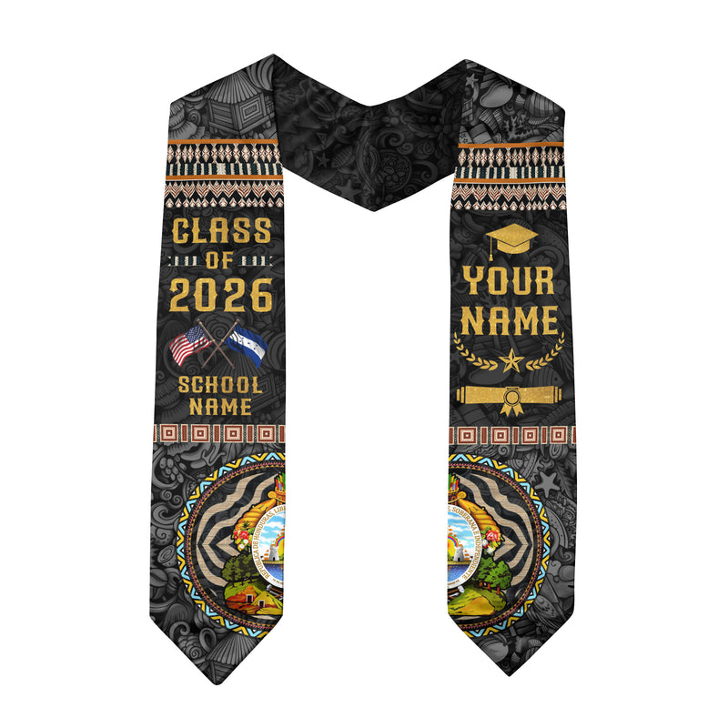 Honduras Flag Graduation Sash 2026, Honduras Stole for Graduation, Honduran Pride