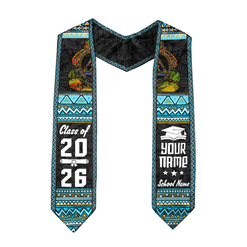 2026 Honduras Flag Graduation Sash, Honduras Graduation Stole, Custom Honduras Stole